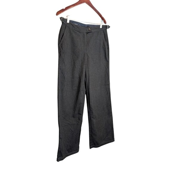 Lands' End Women's Size 6 Dress Trousers Dark Gray Wide Leg Pants - Picture 5 of 10